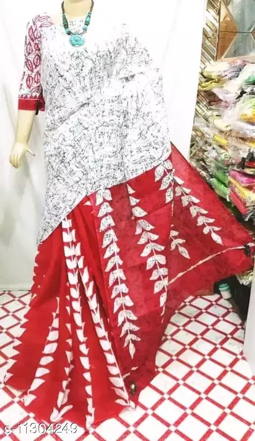 Pure Cotton Mulmul Saree