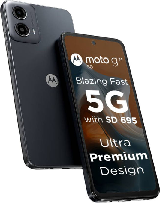 Motorola G34 5G (Charcoal Black, 128 GB)  (8 GB RAM)