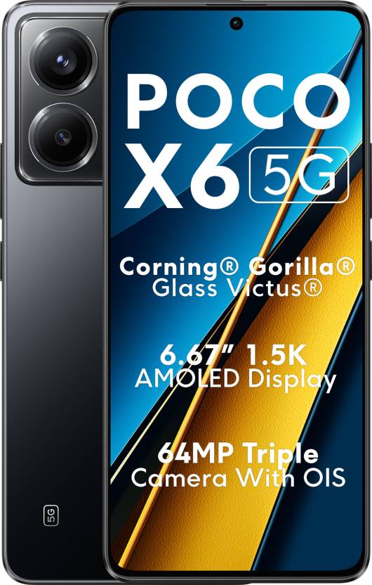 POCO X6 5G (Mirror Black, 512 GB)  (12 GB RAM)