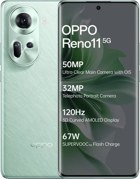 OPPO Reno11 5G (Wave Green, 256 GB)  (8 GB RAM)