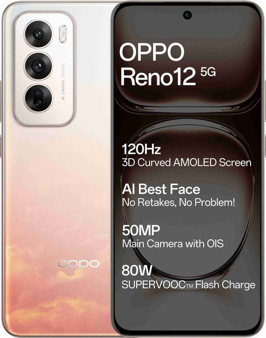 OPPO Reno12 5g (Sunset Peach, 256 GB)  (8 GB RAM)